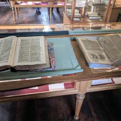 very old books on display