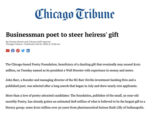 Business Man Poet - Chicago Tribune